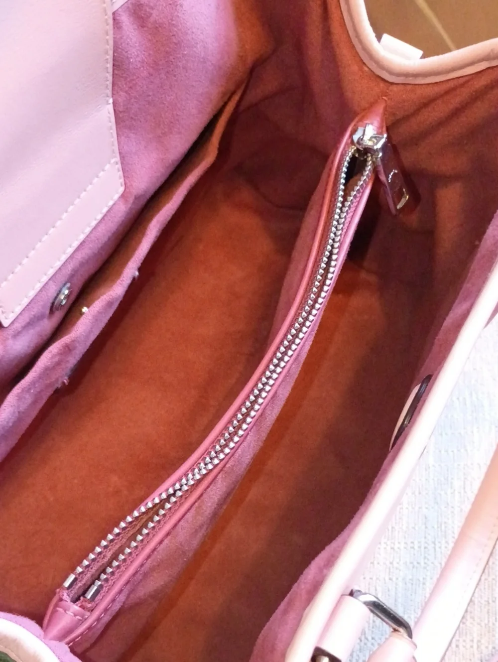 Coach Margo Pink Rose Print Carryall leather Satchel
